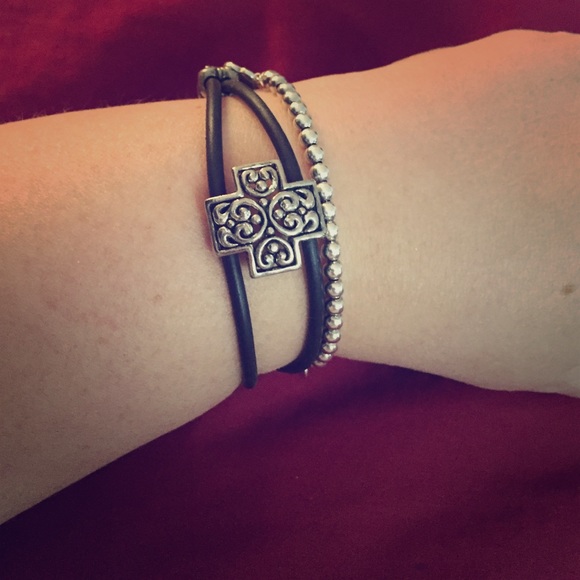 Black and silver bracelet