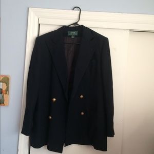 Lauren navy blazer with gold buttons  size 12