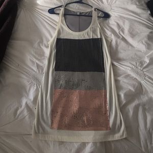 Sequined tank top