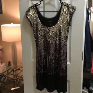 Sequenced black/grey cocktail dress