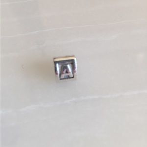 A letter Sterling silver Pandora charm