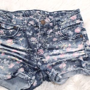 floral denim shorts