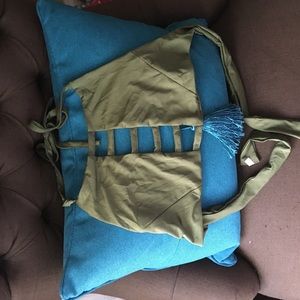 Halter olive bikini top