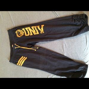 navy cropped sweatpants