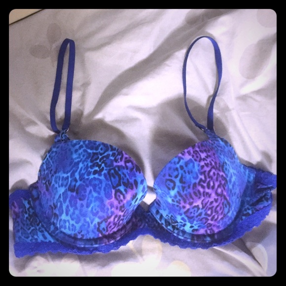 PINK Total Sweetheart Demi Bra - Blue Animal Print