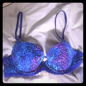 PINK Total Sweetheart Demi Bra - Blue Animal Print