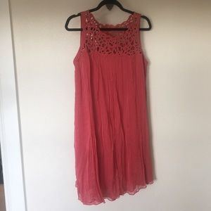 Anthropologie Rohit Gandhi Coral Dress Small