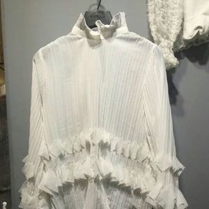 Gorgeous white chiffon blouse top