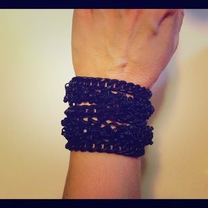 Black metal bracelet