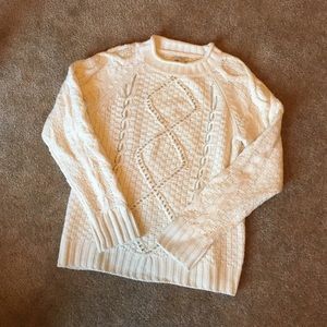 J Crew cable knit sweater with bead details