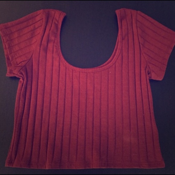 Maroon Silence + Noise Crop Top - Picture 2 of 3
