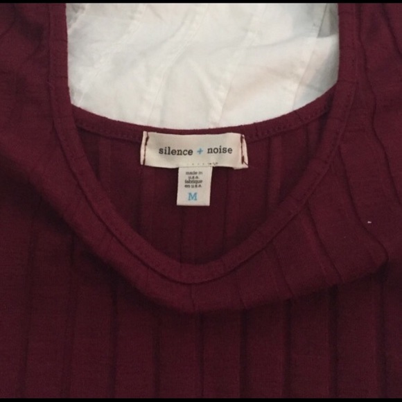 Maroon Silence + Noise Crop Top - Picture 3 of 3