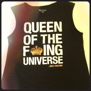 JUICY COUTURE QUEEN OF THE F**ING UNIVERSE TEE (s)