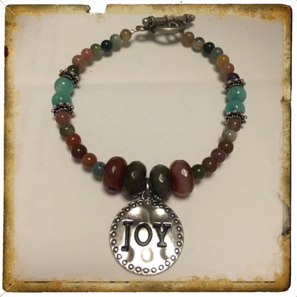 🎀⚡️SALE⚡️🎀Boho Natural Stone Joy Charm Bracelet