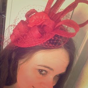 Flirty Red Fascinator!