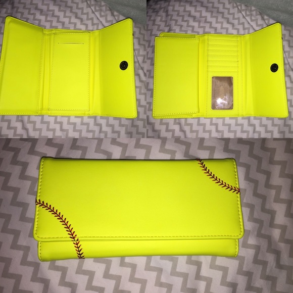 Authentic softball leather wallet