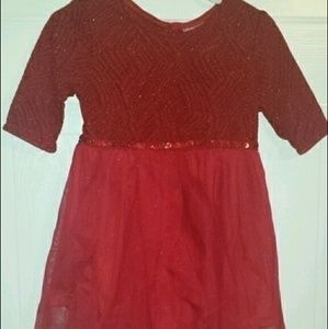 Red girls party holiday dress