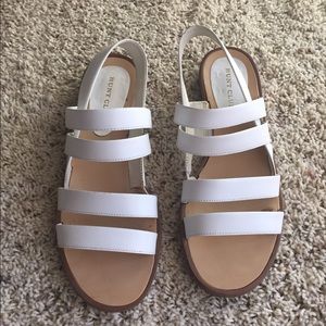 White sandals