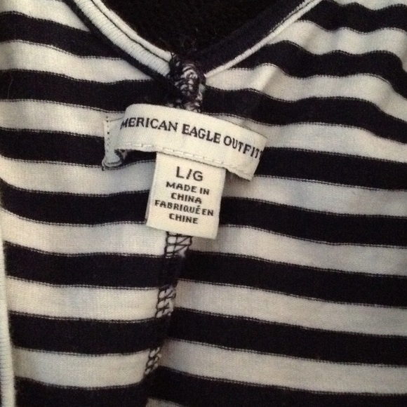 AEO navy blue striped dress - Picture 3 of 3