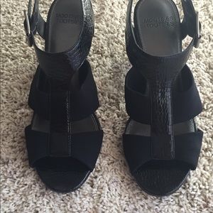 Black heeled sandals. Excellent condition!