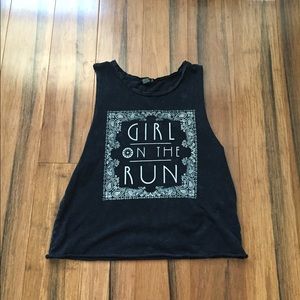 "Girl on the run" muscle tee