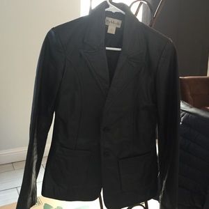 Leather blazer