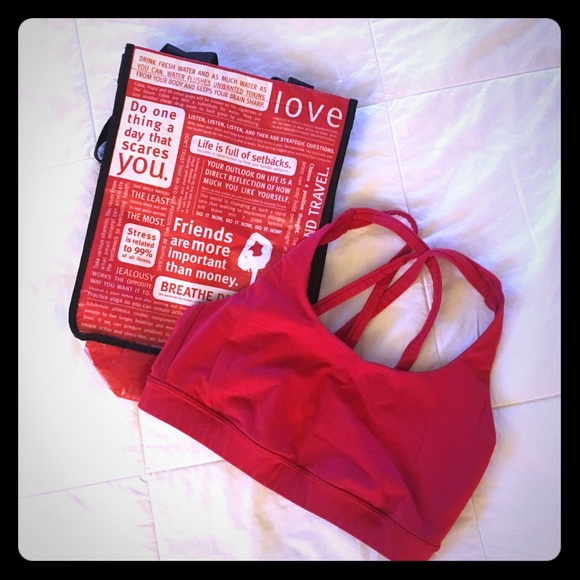 Lululemon sports bra Energy Bra Red