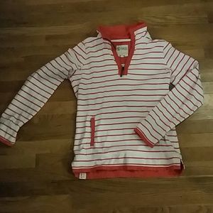 Striped half-zip pullover