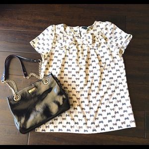 J. Crew bow top with bow detail