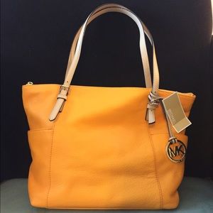 Michael Kors Vintage Yellow Leather Tote