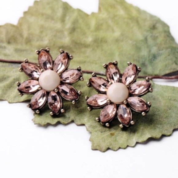 Boutique Jewelry - Pink rhinestone stud earrings(NWT)3 left!