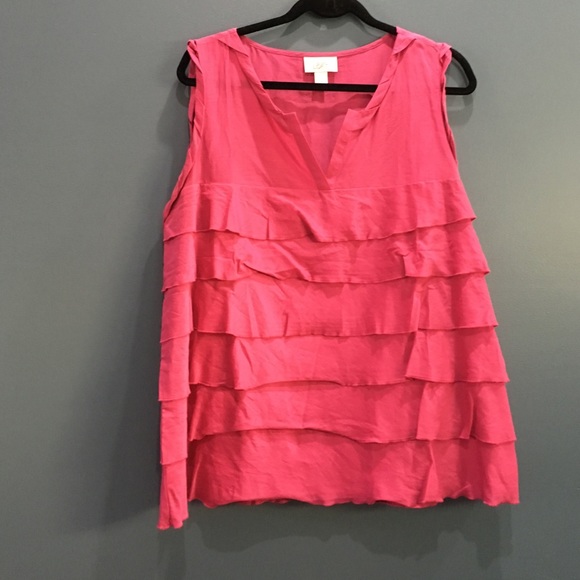 Pink ruffle shirt
