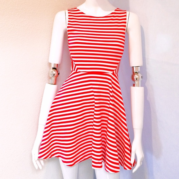 H&M Dresses & Skirts - Divided Short Mini Red / White Dress