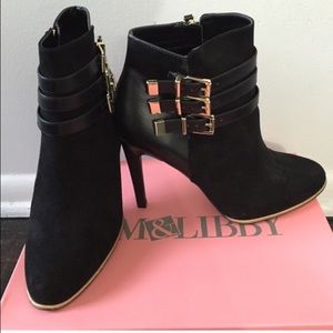 Sam and Libby booties! Suade and faux leather.