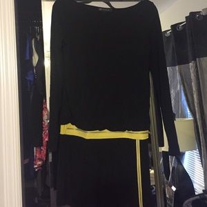 Black and yellow dress