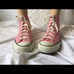 Pink High Top Converse shoes