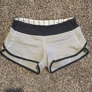 Lululemon stripe speed shorts