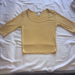 Dark yellow crop top
