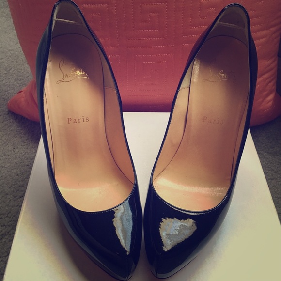 Christian Louboutin Black Patent heels - size 38