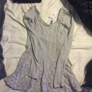 NWT Free people grey shirt