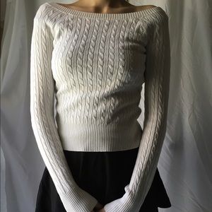 White cropped sweater!