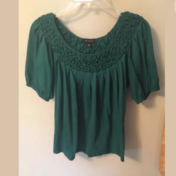 The Limited Green smocked top from. Medium.