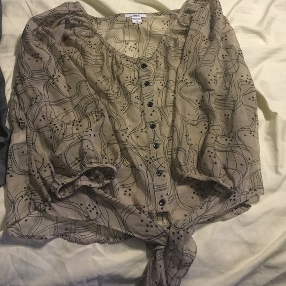 Grey and black sheer shirt