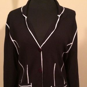 Sale! Jessica London Black and white cardigan