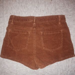 FOREVER 21 CAMEL CORDUROY HIGHWAISTED SHORTS.