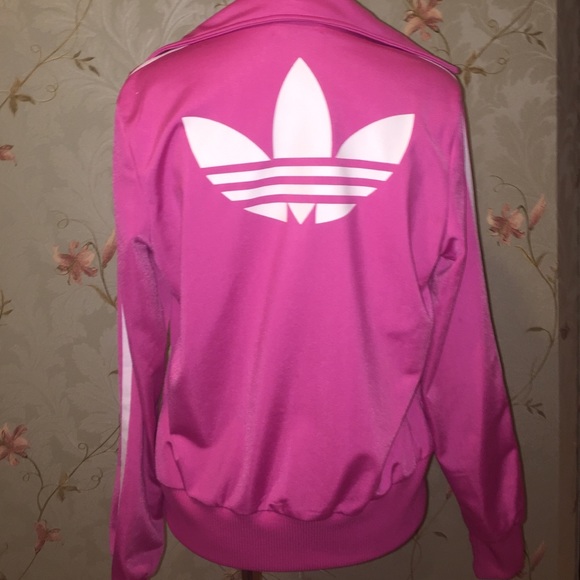 Hot pink colored Adidas jacket