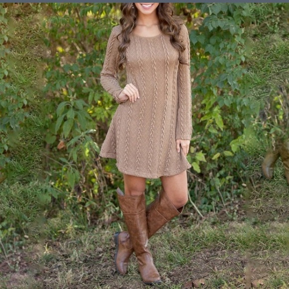 ⚡️FLASH SALE⚡️Tunic Sweater Dress Brown