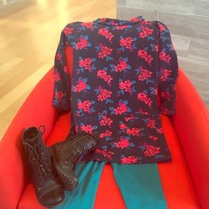 Boden Floral Sweatshirt Dress