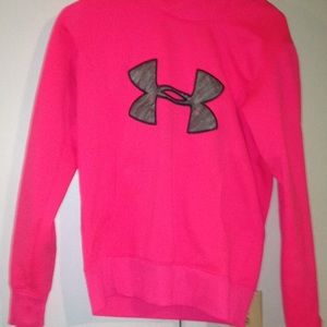 Pink under armour sweatshirt