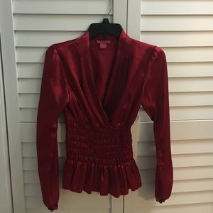 NWOT Big Apple Red Blouse by Sunny Leigh